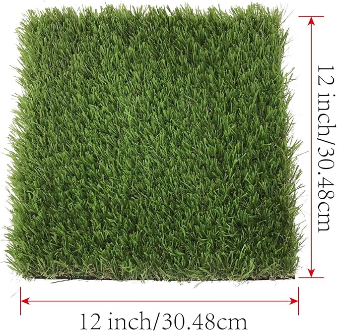 KuGuo Soft Plastic Fake Lawn Chicken Nesting Boxes Pads Chicken Bedding 12 x 12 inches (Soft Thick Grass)