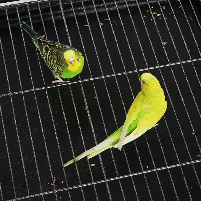 Aviary on Stand Large Bird Cage on Wheels Sturdy Metal for Parrot Parrots 93.5 x 56.5 x 153 cm