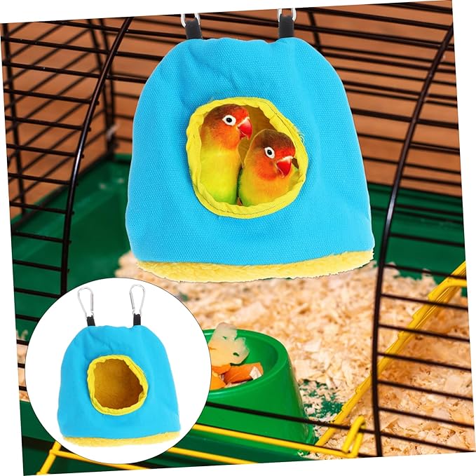 Toddmomy Round Warm Parrot Nest Bed House Cozy Hammock for Birds Random Color Parrot Tent for Sleeping and Play