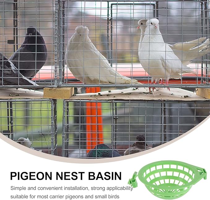 Mipcase Home or Pet Bird's Store Use Easy Install Bird Nest Basin Durable Plastic for Pigeon Nesting Material
