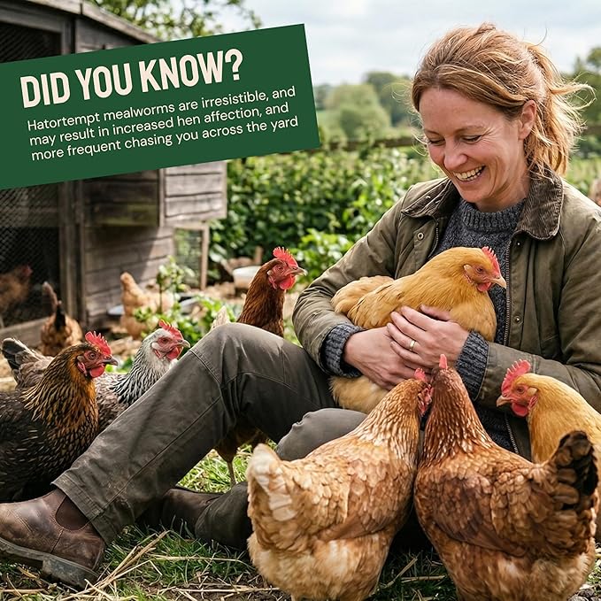 Hatortempt Bulk Dried Mealworms - 10 Lb Bag - Dried Mealworms for Chickens, Ducks & Wild Birds - High-Protein Chicken Feed & Bird Food