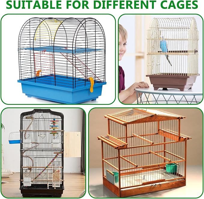 Large Bird Cage Mat, 31 × 39 Inch Waterproof Felt Pad Absorbent Under Cage Mat for Dog Crates Bird Cages Reptile Aquariums with Non Slip Backing Protector for Hard Flooring Surfaces
