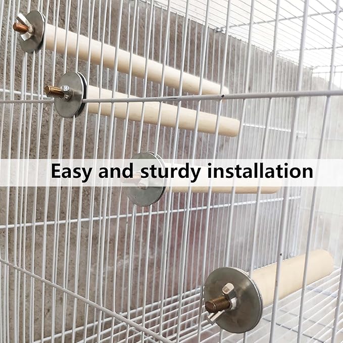 7 PCS Natural Parrot Perch Bird Stand Fork Parakeet Climbing Standing Branches Toy for Small Lovebirds Budgies Cockatiels