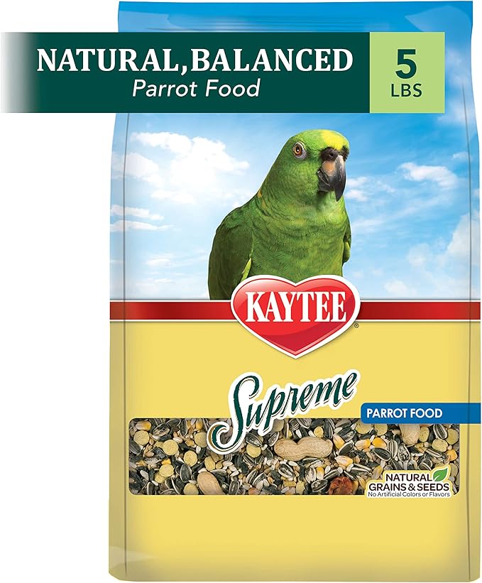 Kaytee Supreme Pet Parrot Bird Food, 5 Pound