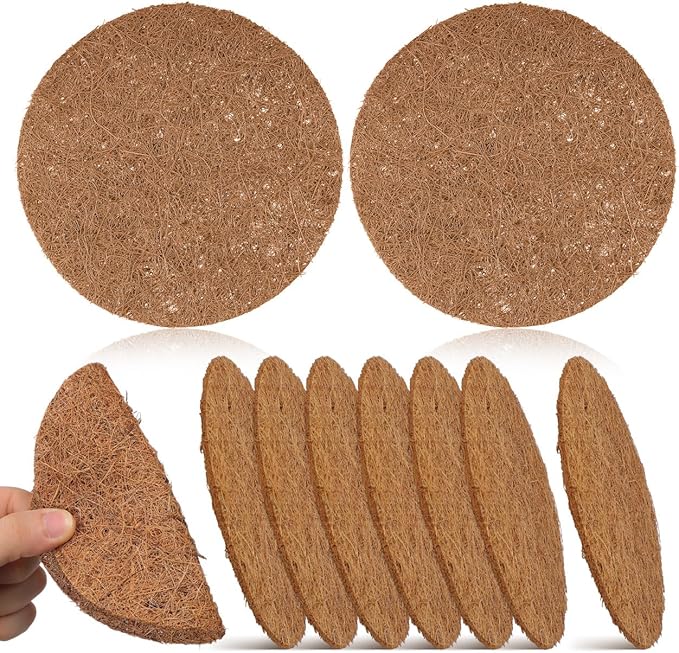 POPETPOP 10 Pcs Pigeon Nest Pads, Natural Coconut Fiber Bird Breeding Mat, Bird Egg Mat for Parakeet Chicken Breeding Hatching - Pigeon Supplies