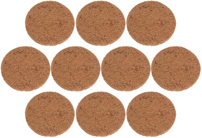 Cabilock 10pcs Coconut Coir Pigeon Nest Mat Pigeon House Pad for Breeding Natural Material Bird Nest Accessory