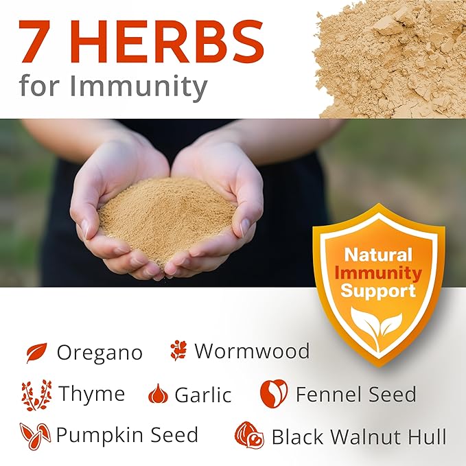 Buff Clucks WormStop Natural Chicken Dewormer Powder – All-Natural Herbal Blend for Daily Wellness - Chicken Wormer is Safe for Eggs & All Ages - Garlic, Pumpkin Seed, Wormwood - USA (8 oz)
