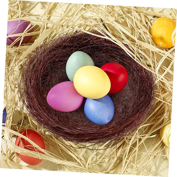 Cabilock 10pcs Natural Woven Birds Nests for Home Decoration Artificial Bird Nest for Parakeets Cockatiels and Decor