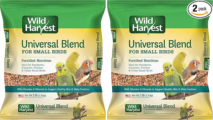Wild Harvest Universal Blend for Small Birds 3 Pounds, Foritified Nutrition (Pack of 2)