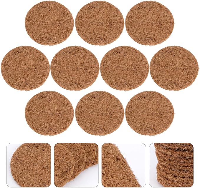 Cabilock 10pcs Coconut Coir Pigeon Nest Mat Pigeon House Pad for Breeding Natural Material Bird Nest Accessory