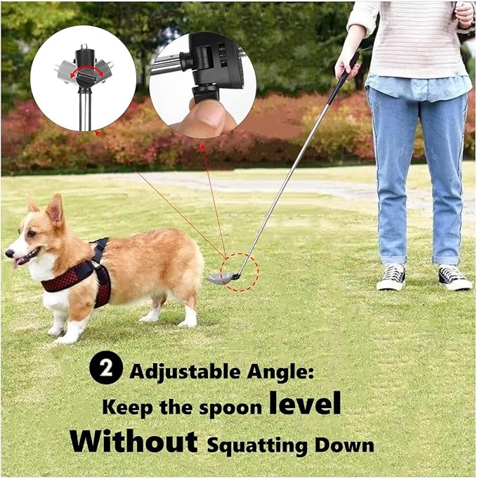 Dog Urine Sample Catcher，Telescopic Dog Pee Sample Collector，Pet Urine Stick for Small Large Female Dogs (Grayspoon&4bottles)