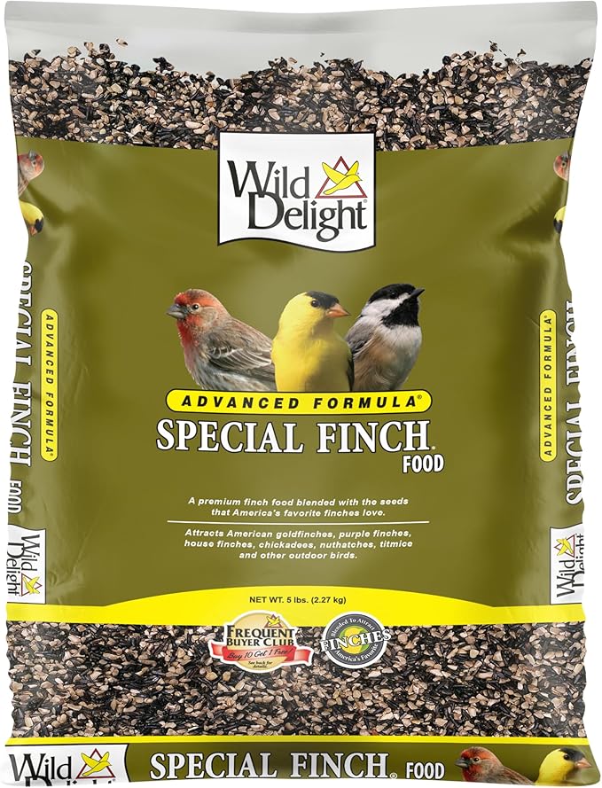 Wild Delight Advanced Formula Special Finch Food, Wild Bird Seed Mix, 5lbs