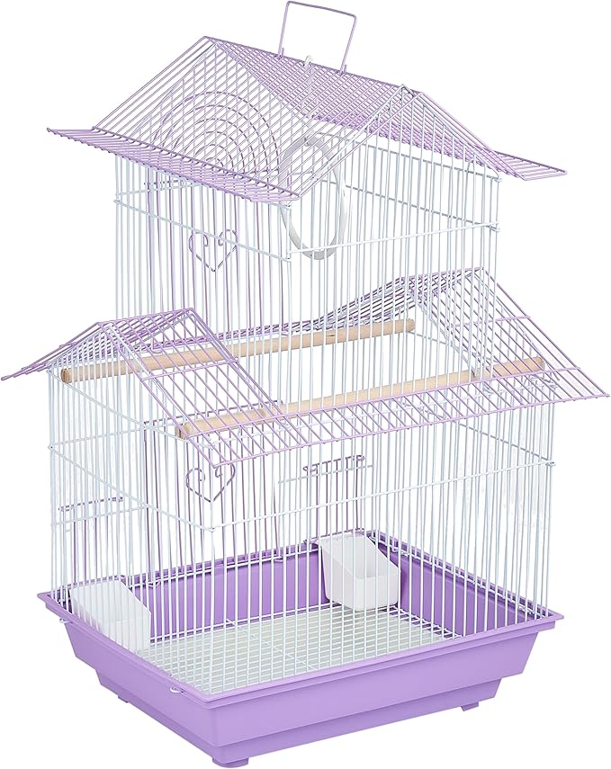 Prevue Hendryx SP1720-3 Shanghai Parakeet Cage, Lilac and White