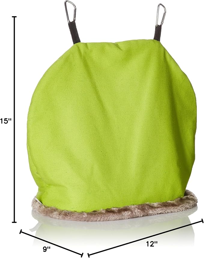 Prevue Pet Products BPV1165 Plastic/Fleece Snuggle Sack Bird Nest, Jumbo