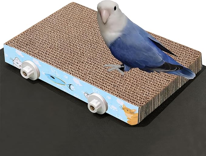 12.4in Large Paper Bird Toys, Bird Platform, Parrot Toy, Help Birds Clean Beak, Release Stress, Reduce Boredom - Suitable for Macaws, Small Parakeets, and Other Small to Medium-Sized Pet Birds