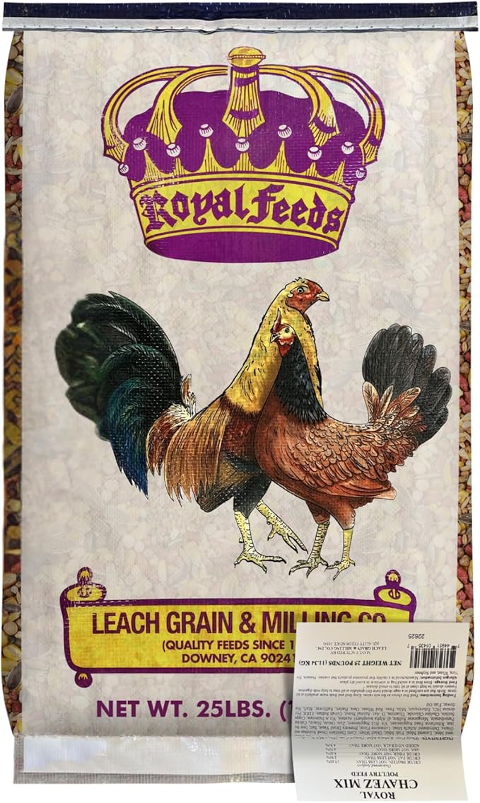 LEACH GRAIN & MILLING CO. Chavez Mix 25 Lbs Bag, Healthy Chicken Feed for Laying Hens – Supports Energy & Digestive Health – Nutrition-Rich Duck & Chicken Food with Protein, Fiber & Essential Minerals