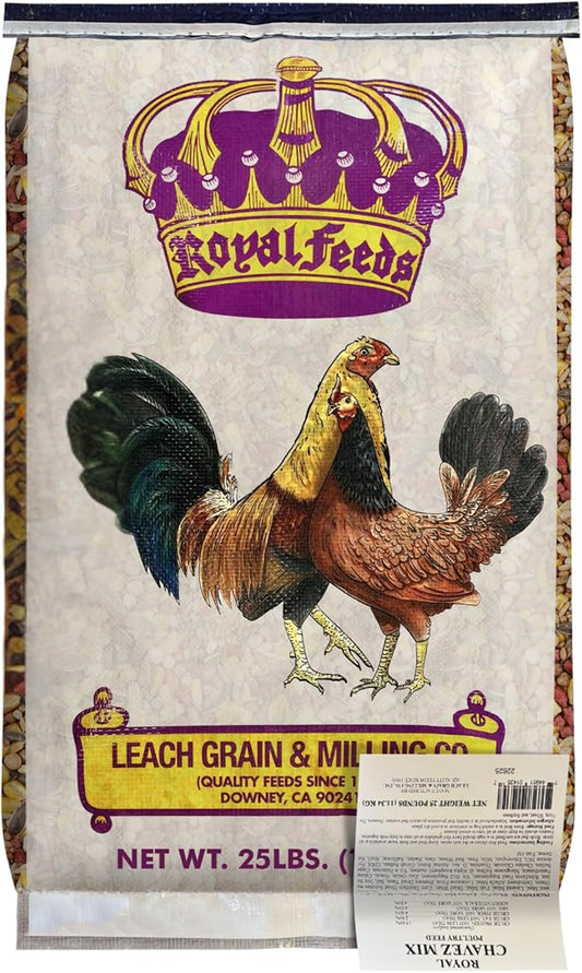 LEACH GRAIN & MILLING CO. Chavez Mix 25 Lbs Bag, Healthy Chicken Feed for Laying Hens – Supports Energy & Digestive Health – Nutrition-Rich Duck & Chicken Food with Protein, Fiber & Essential Minerals