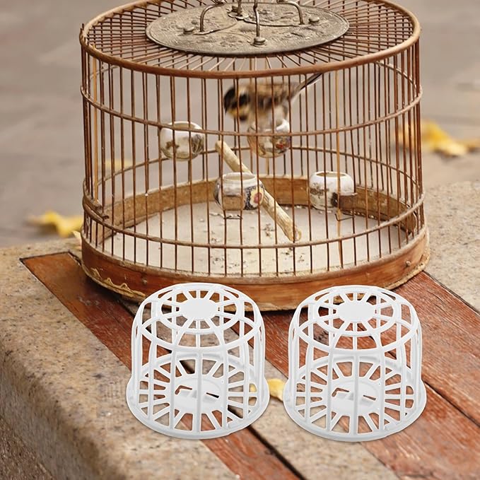 Abaodam 4Pcs Plastic Bird Nest Boxes 2.95X2.95X2.36In for Finch Breeding Canary Cage Accessories Nesting Material Storage Basket for Small Birds Parrot Supplies