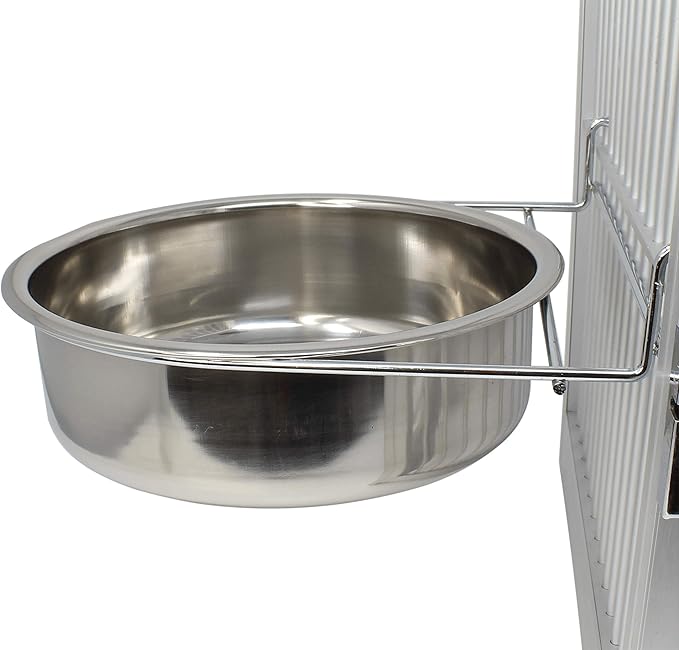 3440 96oz Stainless Steel Hook Cup Bonka Bird Toys Water Food Treat Parrot Parrotlet Macaw Budgie