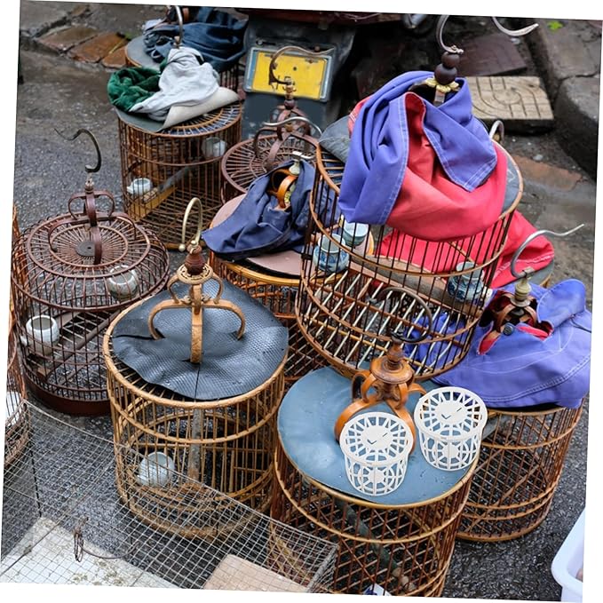 Bird Cage Accessories 4pcs Finch Canary Cage Nesting Baskets Made of Bird Nest Material