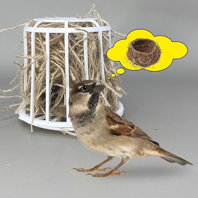 Plastic Nesting Material Holder for Birds - Durable Aviary Accessory and Guinea Pig Food Holder - Nesting Material Dispenser for Bird Breeding and Aviary Use, Small Pet Feeder. (10 articles)