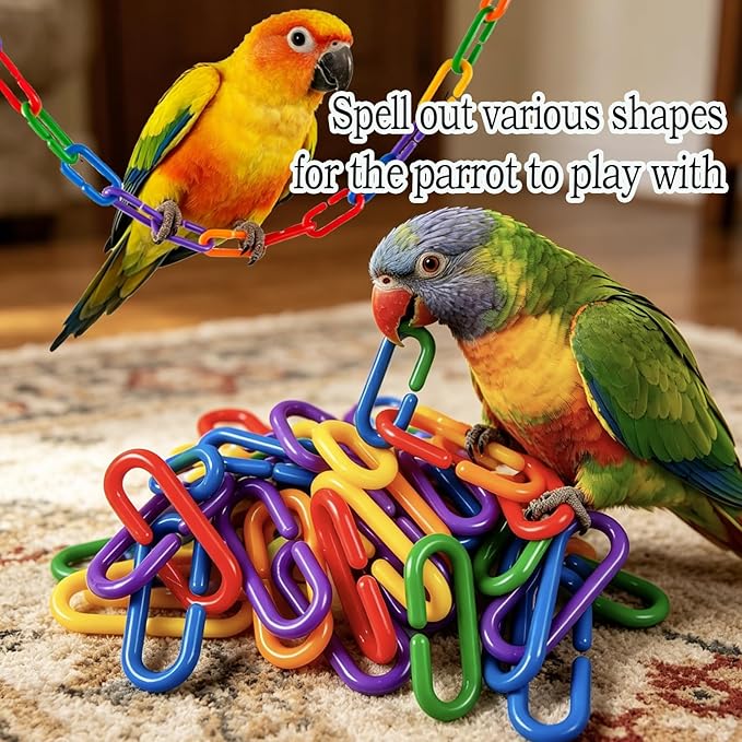 Parrot Toys, Hanging chew Toys Suitable for African Gray Parrots, Cockatiels, Amazon, Lovebirds, Peacock Parrots, and Peacock