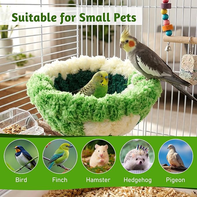 Bird Nest for Cage Small Breeding Bed Bird Hanging Hammock for Parakeet Budgie Cockatiel Conure Small Birds