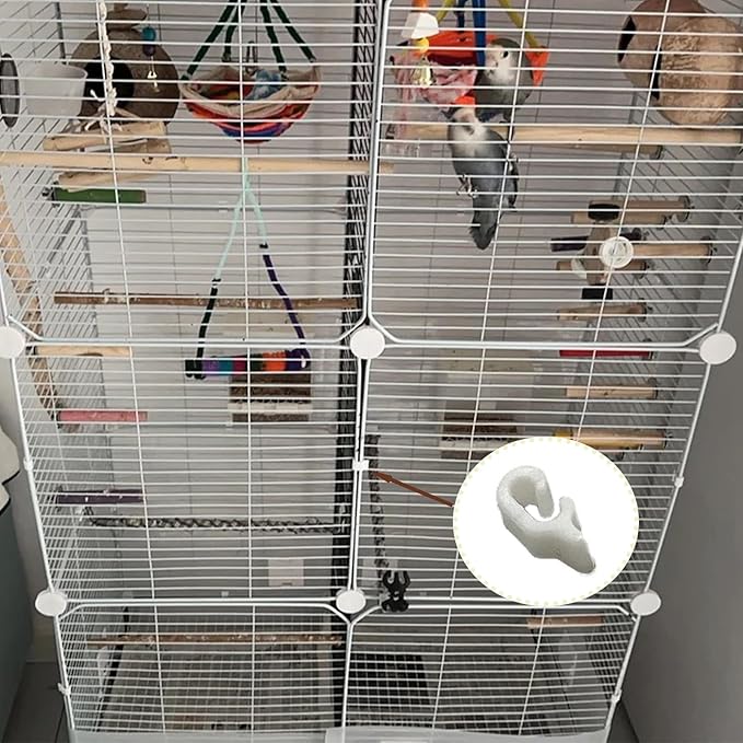 100 Pcs Detachable Pet Cage Door Clip, Wire Cage Clips， Crate Door Buckles for Small Pet Cage Birds, Rabbits and Hamsters