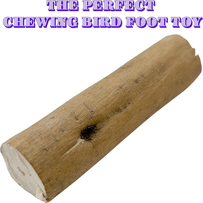 by M&M 5495 Natural Sola Skin Log PK1 - All Natural Sola Wood Bird Foot Toys, Chewable Wood Logs with Bark, Lightweight, Easy for Pet Birds to Shred, Foraging Fun