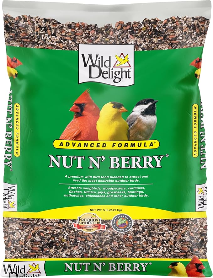 Wild Delight 366050 Nut N' Berry Bird Food, 5 lb, Multi