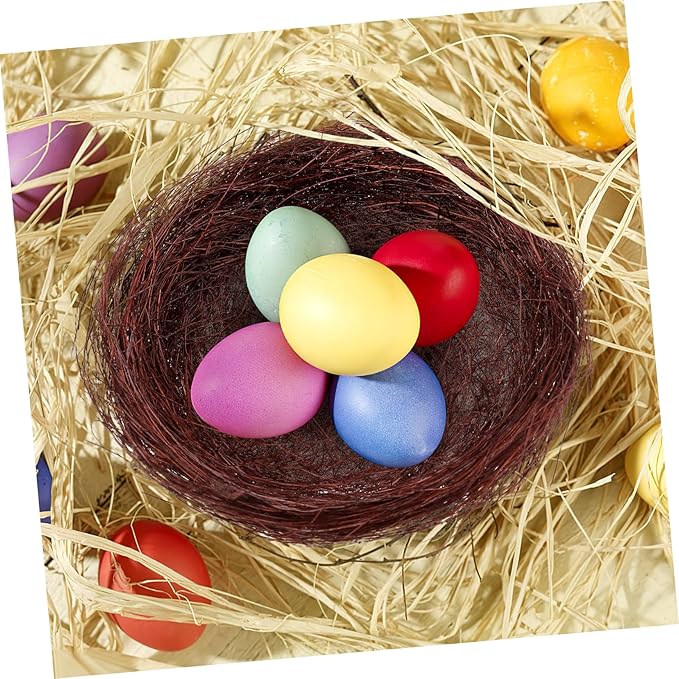 BESPORTBLE Handmade Bird Nests Birds Nests Artificial Bird Nests Birds Perching Nest Rattan Birds Nest Crafts Handmade Natural Easter Birds Nest 10 Pcs