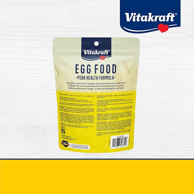 Vitakraft VitaSmart Egg Food for Birds - Daily Supplement for Parrots, Parakeets, Cockatiels, and Canaries - Bird Calcium Supplement 1.1 Pound (Pack of 1)