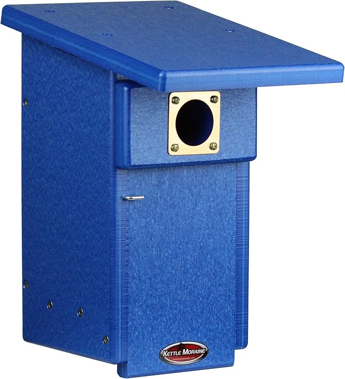 Kettle Moraine Eastern Bluebird Recycled Nest Box (Nest Box, Blue/Blue)