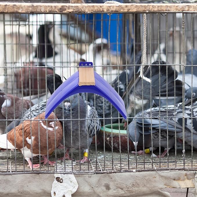 Mipcase Plastic Pigeon Perch Stand 12-Pack Solid Wood Bird Rest Frames Lightweight Bird Dwelling Rack for Home Cage Accessories