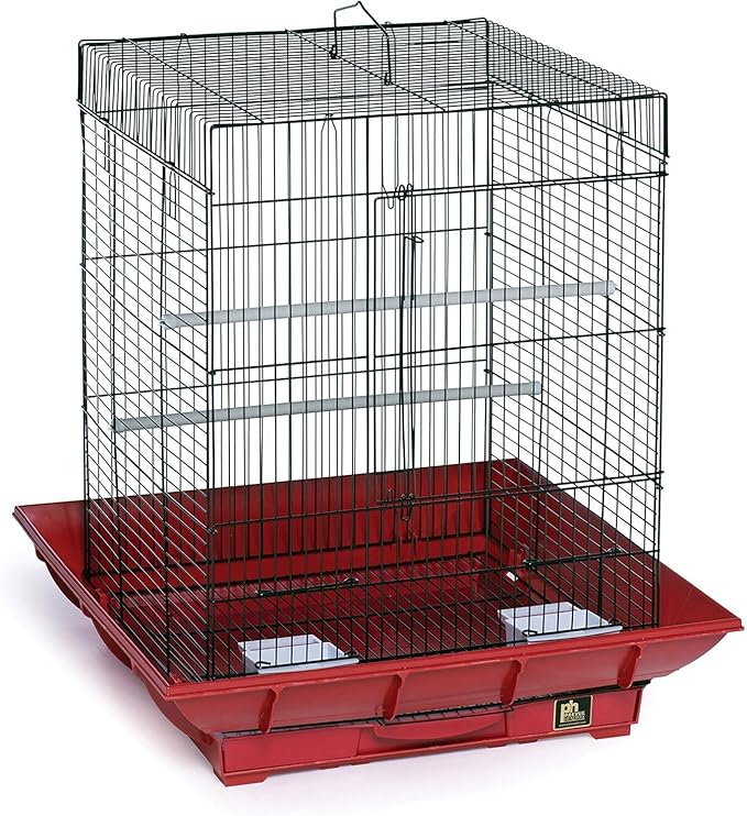 HomeStock Mountain Majesty Clean Life Bird Cage with Spacious Interior, Durable Build, Easy-to-Clean Features, and Secure Design for Birds' Comfort Green