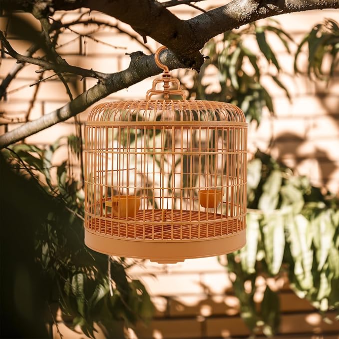 Hanging Bird Cage Stylish and Practical Birdcage for Parrots Lovebirds Safe Material Easy Access Door for Home Decoration Pet Comfort
