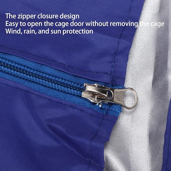 Wnvivi 2Pcs Bird Cage Cover,13 x 12 x 15 Inch,Waterproof Bird Cage Warm Cover with Zipper,Square Birdcage Cover Shade