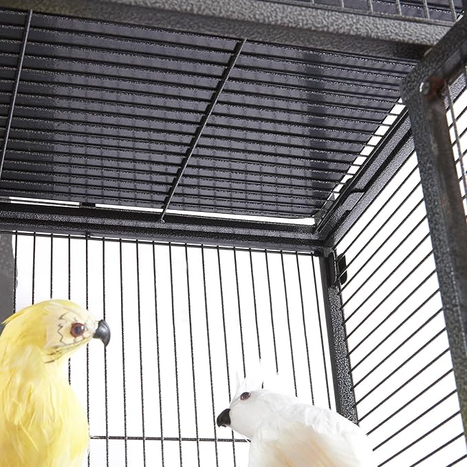 Panana Large Bird Cages Parrot Cage Wide Flight Metal Animal Cage for Budgie Parakeet Conure with Rolling Stand Wheels (61 inch Height)
