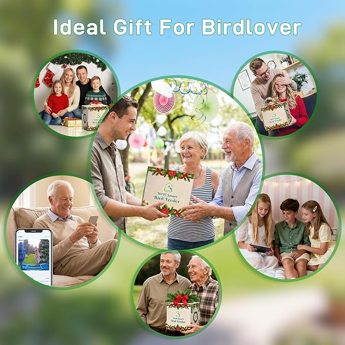 Smart Bird Feeder with Camera Solar Powered: 2K HD Video Wireless Outdoor Bird House Camera, AI Bird Species Identification & Arrival Alerts, Ideal Gift for Bird Lovers - Blue