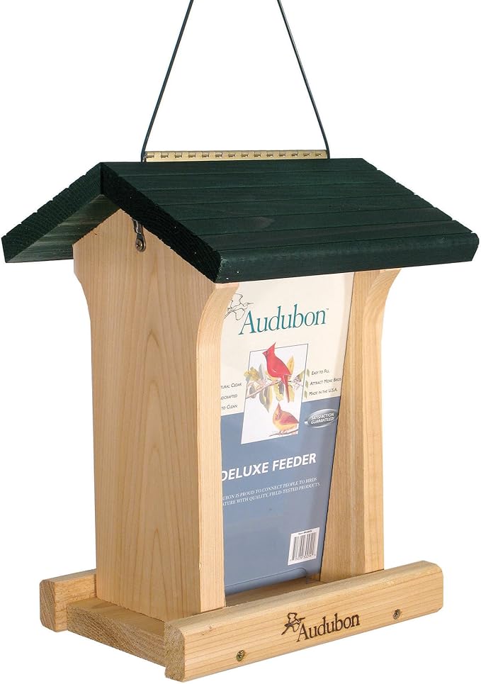 Woodlink NABIN Audubon Deluxe Honey Stained Feeder, 4.75 Quarts