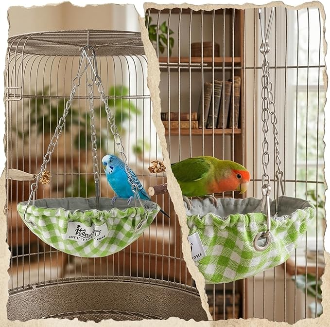 Hanging Bird Bed for Parakeet Bird Bed for Cage Waterproof Birds Hammock Swing Nest Parakeet Beds Nest for Conures Budgies Lovebirds Canary Finch Small Parrots