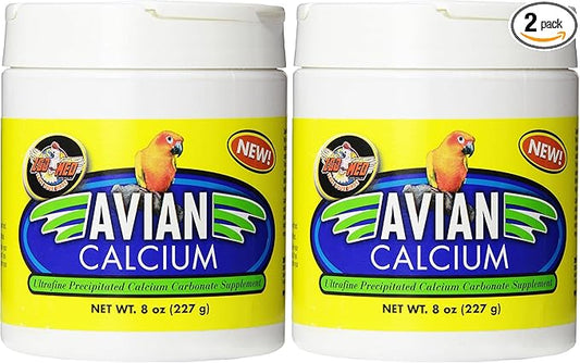 Zoo Med Avian Calcium Bird Food, Black, 8 Ounce (Pack of 2)
