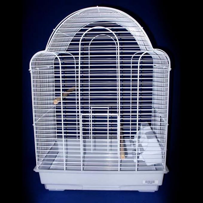 YML 3/8-Inch Bar Spacing ShellTop Small Bird Cage, 18-Inch by 14-Inch, Black