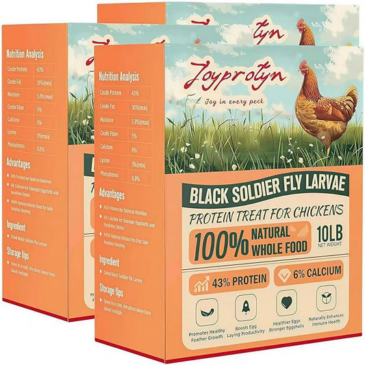 30LB Non-GMO Dried Black Soldier Fly Larvae for Chicken – 85X More Calcium Grubs Than Mealworms for Strong Eggshells & Healthy Growth - High Protein for Chickens, Birds, Ducks, Geese & Pets