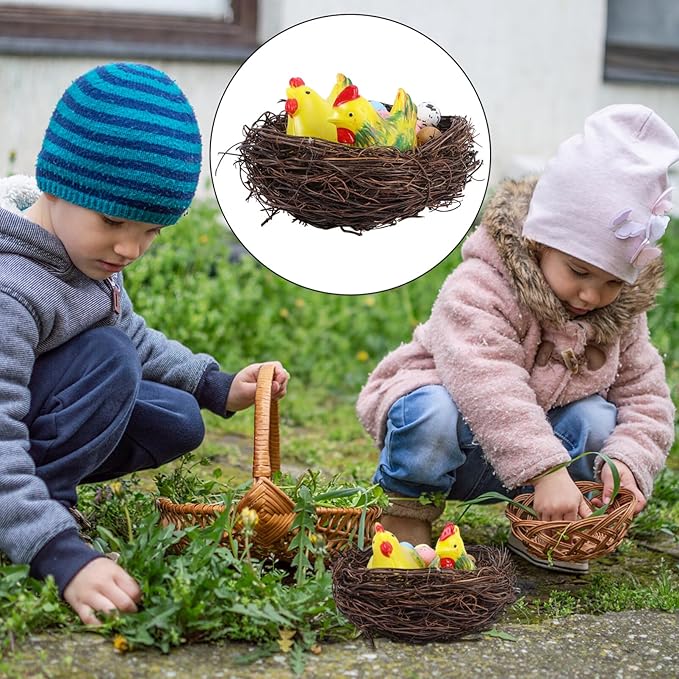 Yardwe Lovely Easter Simulation Eggs for Spring Decorations Bird Nest Eggs for Home Party and Holiday Ornamentation for Easter Celebrations