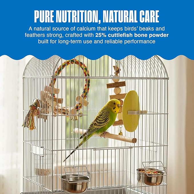 Penn-Plax Bird-Life E-Cuttlebone Flavored, 1 Pk (6 Counts) - Mango & Banana - Durable, Less Brittle Cuttlebones Enriched with Omega 3 and Vitamin B1 - 2 Cage Clips -For All Bird Sizes -Orange & Yellow