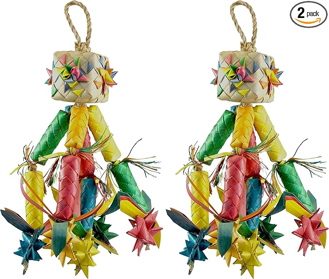 Planet Pleasures Firecracker Pinata Bird Toy, Medium (Pack of 2)