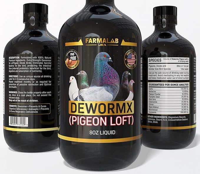 B15 B12 para Palomas Pigeon Vitamin Supplement, 100 Tablets, Energy and Endurance Formula Farmalab