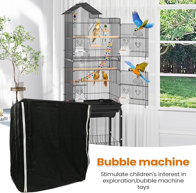 Bird Cage Cover, Safe & Comfortable, 53x40x40cm, Windproof Crate Covers, Parrot Cage Blanket, Easy Fit Design, for Parakeet, Parrot, Mink, Lovebirds, Budgies, Finches