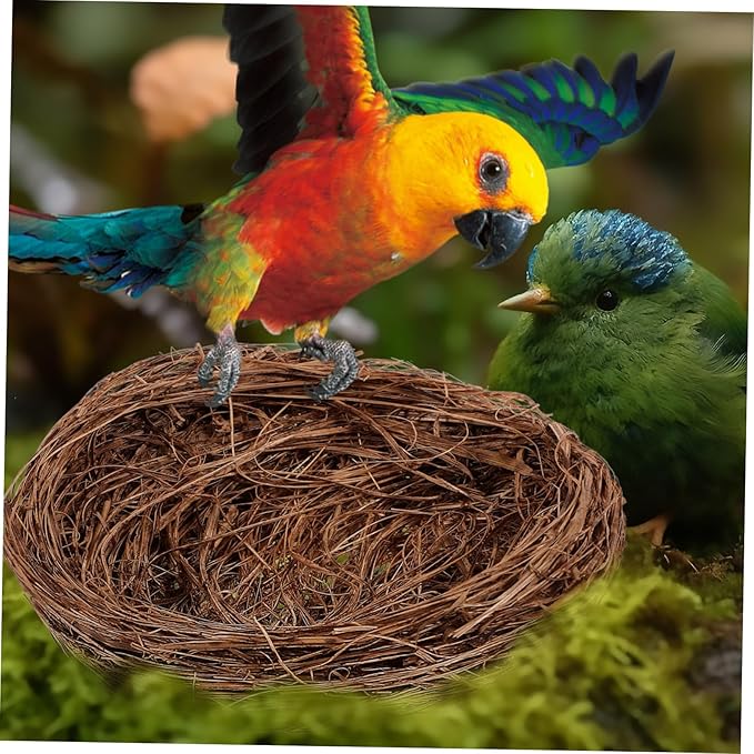 balacoo Parrot Nesting Box Cage Hatch House Hut Cave for Small Parrots Bird Egg Basin Nest Bowl Pigeons Quails Small Birds